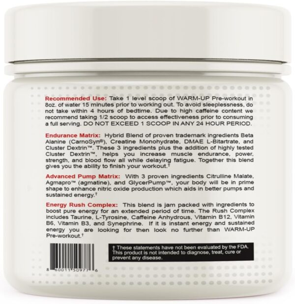 Genius Pharmacist PRE-Workout Warm-UP Explosive Energy Watermelon - 360 Grams - Image 3