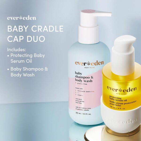 Evereden Baby Cradle Cap Care Bundle: Clean & Vegan Shampoo, Body Wash, Protecting Oil for Newborns - Great for the Whole Family - Image 2
