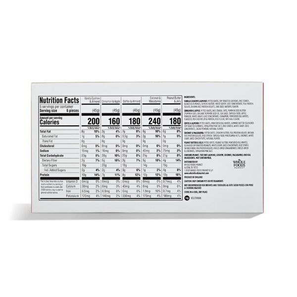 365 by Whole Foods Market, Chewy Protein Bites Variety Pack, 1.58 Ounce (Pack of 5) - Image 2