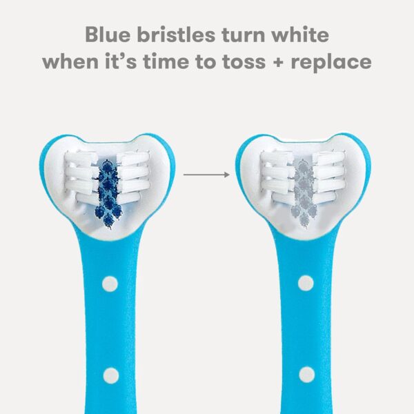 Frida Baby Triple-Angle Toothhugger Training Toddler Toothbrush | Toddler Toothbrush 2 Years and Up, Cleans All Sides at Once | Blue - Image 2