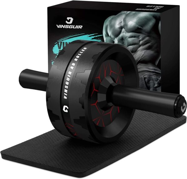 Vinsguir Ab Roller Wheel, Abs Workout Equipment for Abdominal & Core Strength Training, Exercise Wheels for Home Gym, Fitness Equipment for Core Workout with Knee Pad Accessories - Image 3