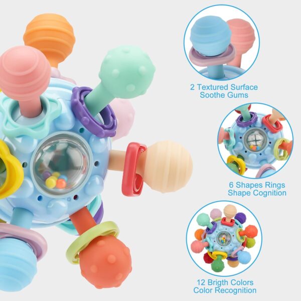 TOHIBEE Baby Montessori Sensory Toys for 0-6 6-12 Months, Food Grade Teething Toys for Babies 0 3 6 9 12 18 Months, Newborn Infant Learning Developmental Toys Gifts for 1 2 Year Old Boys Girls - Image 3
