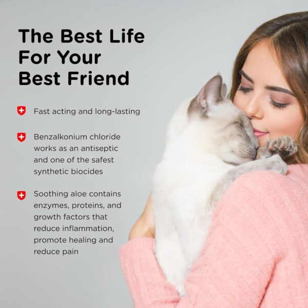 Nutri-Vet Antimicrobial Wound Spray for Cats - Formulated to Sooth Skin with Aloe and Vitamin E - Helps Promote Healing and Reduce Pain - 4 oz - Image 4