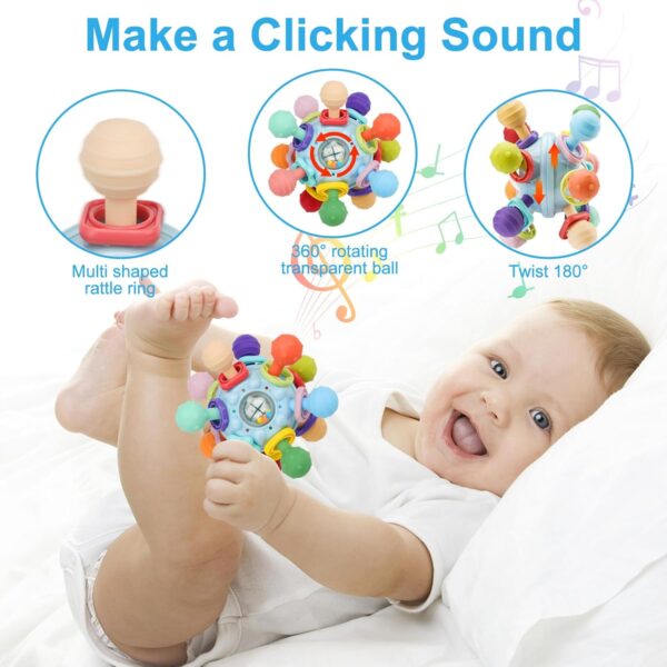 TOHIBEE Baby Montessori Sensory Toys for 0-6 6-12 Months, Food Grade Teething Toys for Babies 0 3 6 9 12 18 Months, Newborn Infant Learning Developmental Toys Gifts for 1 2 Year Old Boys Girls - Image 4