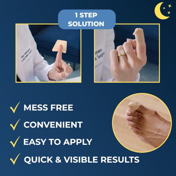Kerasal Nighttime Renewal Fungal Nail Patches - 14 Patch - Overnight Nail Repair for Nail Fungus Damage, 8-Hour Nail Treatment Restores Healthy Appearance - Image 2
