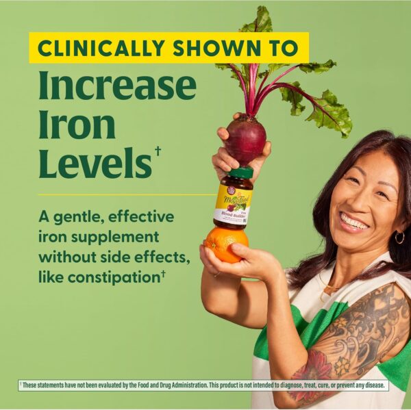 MegaFood Blood Builder - Iron Supplement Clinically Shown to Increase Iron Levels Without Side Effects - Iron Supplement for Women with Vitamin C, Vitamin B12 and Folic Acid - Vegan - 30 Tabs - Image 3