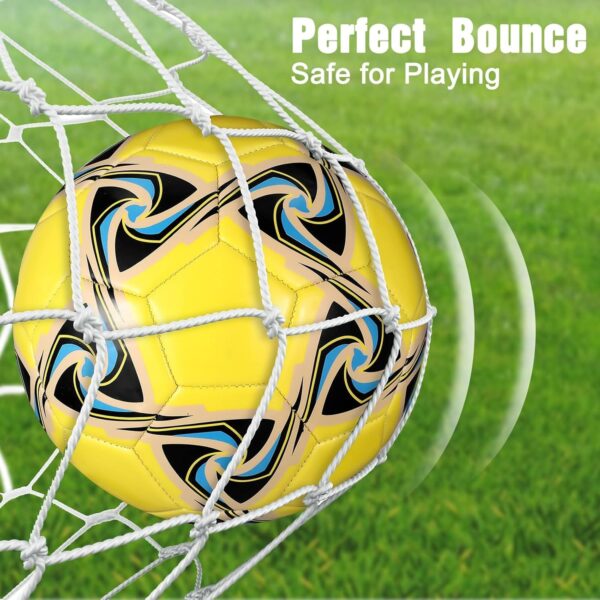 Deekin 6 Pcs Soccer Ball Bulk with Pump Operation Christmas Official Size Indoor Outdoor Christian Charity Donation Back to School Sport Soccer Gift for Kids Teen Adult Practice Game - Image 5
