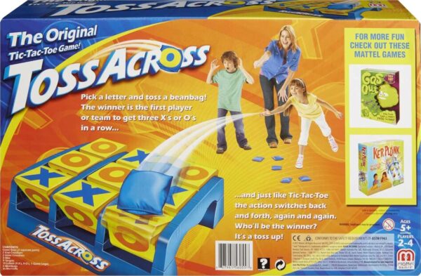 Mattel Games Toss Across Kids Outdoor Game, Bean Bag Toss for Camping & Family Nights, Get 3-in-a-Row for 2 to 4 Players - Image 4